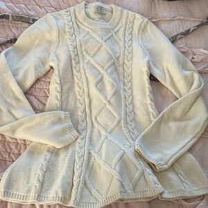 Ronny Kobo cable knit peplum sweater